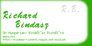 richard bindasz business card